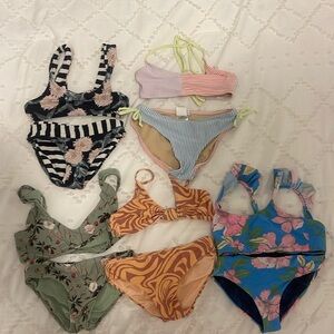 5 sets of girls high quality youth 6-7 bikinis